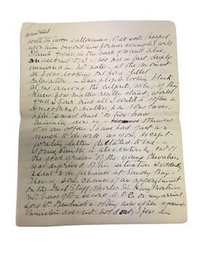 Lot 75 - The death of Napoleon Bonaparte, 5th May 1821 on St. Helena, historically important first hand detailed written account of Napoleon's death and the subsequent events following it in the form of t...