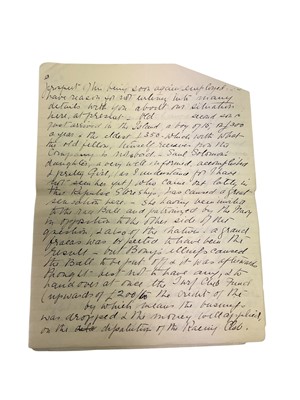 Lot 75 - The death of Napoleon Bonaparte, 5th May 1821 on St. Helena, historically important first hand detailed written account of Napoleon's death and the subsequent events following it in the form of t...