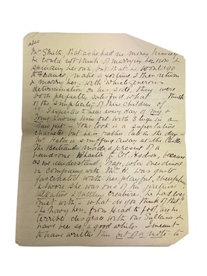 Lot 75 - The death of Napoleon Bonaparte, 5th May 1821 on St. Helena, historically important first hand detailed written account of Napoleon's death and the subsequent events following it in the form of t...