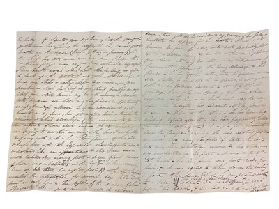 Lot 75 - The death of Napoleon Bonaparte, 5th May 1821 on St. Helena, historically important first hand detailed written account of Napoleon's death and the subsequent events following it in the form of t...