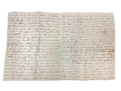 Lot 75 - The death of Napoleon Bonaparte, 5th May 1821 on St. Helena, historically important first hand detailed written account of Napoleon's death and the subsequent events following it in the form of t...