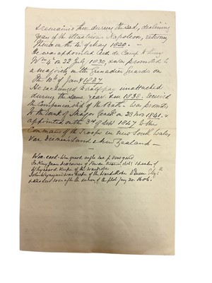 Lot 75 - The death of Napoleon Bonaparte, 5th May 1821 on St. Helena, historically important first hand detailed written account of Napoleon's death and the subsequent events following it in the form of t...