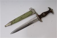 Lot 835 - Nazi SA mans dagger with regulation hilt,...