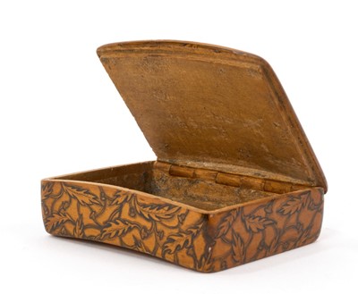 Lot 810 - Early 19th century sycamore and pen work box