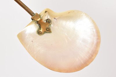Lot 780 - 19th century brass and mother of pearl caviar serving spoon