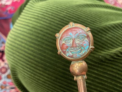 Lot 780 - 19th century brass and mother of pearl caviar serving spoon