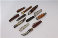 Lot 842 - Twelve vintage knives - including Scandinavian...