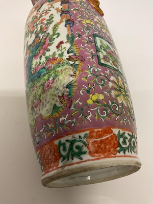 Lot 7 - Pair of 19th century Chinese famille rose vases