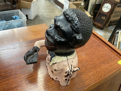 Lot 160 - Antique cast iron money box