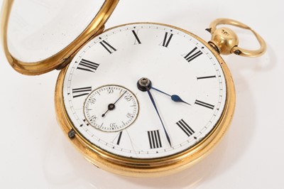 Lot 716 - Early Victorian 18ct gold pocket watch