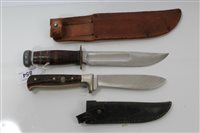 Lot 854 - 1920s American Bowie knife by Marbles Michigan,...