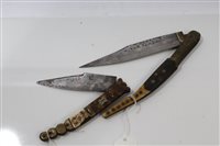 Lot 855 - Two 19th century Spanish lock knives with...