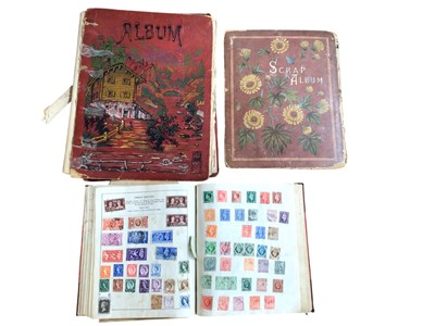 Lot 1159 - Collection of Victorian scraps, cartes de visite, Victorian photographs and stamps .