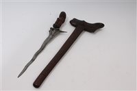 Lot 859 - 19th century kris with ornately carved hilt...