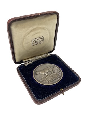 Lot 57 - Victorian Bengal Presidency Rifle Association medal / medallion, 1863 - 86, 55mm in diameter, velvet lined fitted case.