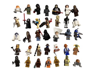 Lot 311 - Lego Star Wars mini figs & miniature Funko Pops (1 box)