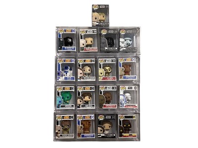 Lot 311 - Lego Star Wars mini figs & miniature Funko Pops (1 box)