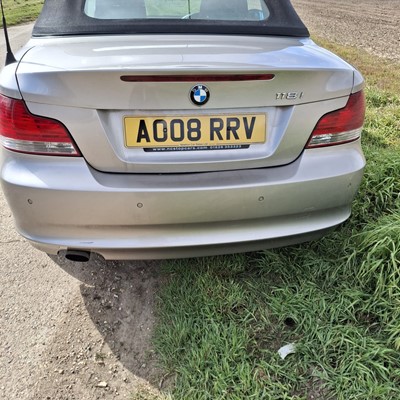 Lot 81 - 2008 BMW 118i SE 2.0 petrol, manual, 2-door convertible, reg. no. AO08 RRV