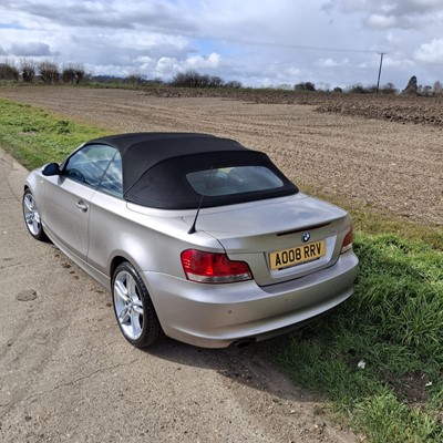 Lot 81 - 2008 BMW 118i SE 2.0 petrol, manual, 2-door convertible, reg. no. AO08 RRV