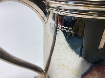 Lot 255 - Silver covered tankard
