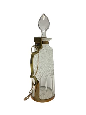 Lot 261 - Patent cut glass whisky decanter with lock