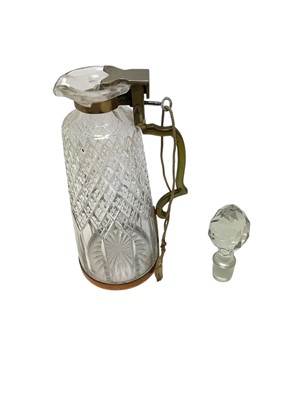 Lot 261 - Patent cut glass whisky decanter with lock