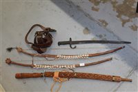 Lot 870 - French 1866 Chassepot bayonet, Sam Browne belt,...