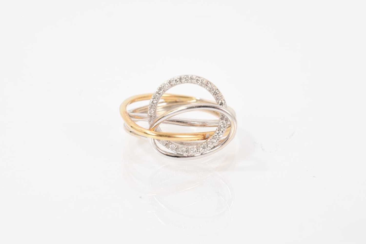 Lot 592 - Contemporary 18ct white and yellow gold