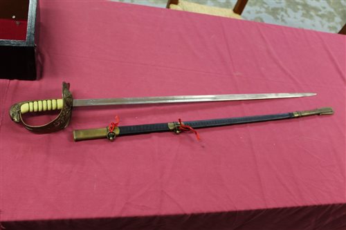 Lot 874 - Reproduction R.A.F. Officers' dress sword with...