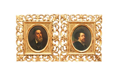 Lot 1263 - After Peter Paul Rubens (1577-1640) oil on oval panel - self portrait of the artist, together with another after Titian - self portrait of the artist