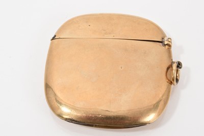 Lot 478 - Edwardian 9ct gold vesta case (Chester 1905)