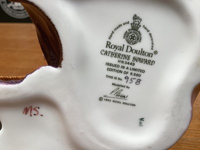 Lot 912 - Set of seven Royal Doulton limited edition figures - Henry VIII and his six wives