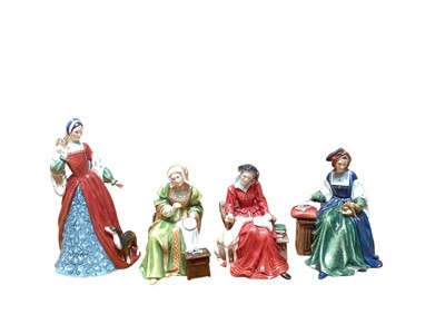 Lot 912 - Set of seven Royal Doulton limited edition figures - Henry VIII and his six wives