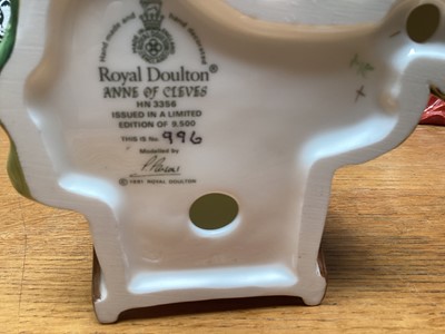 Lot 912 - Set of seven Royal Doulton limited edition figures - Henry VIII and his six wives