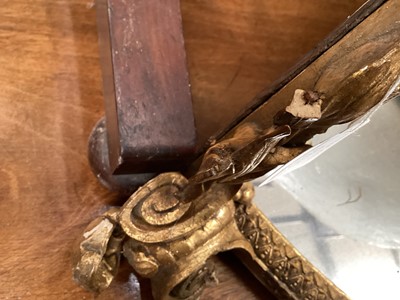 Lot 1330 - Antique gilt mirrored two tier corner shelf