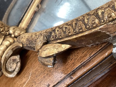 Lot 1330 - Antique gilt mirrored two tier corner shelf