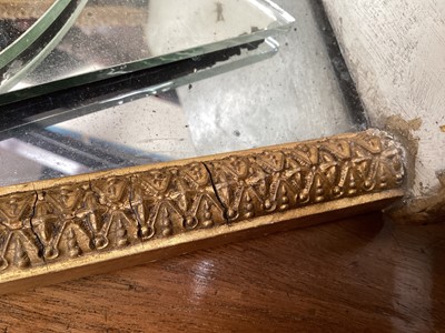 Lot 1330 - Antique gilt mirrored two tier corner shelf