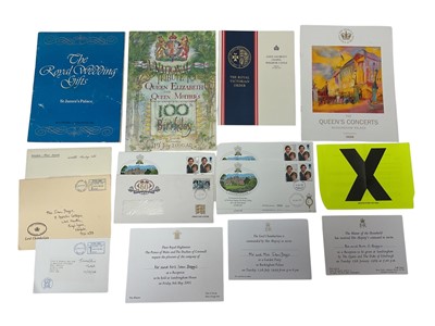 Lot 87 - Group of Royal ephemera including Royal invitations, copy thank you letters