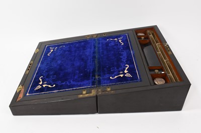 Lot 773 - Victorian coromandel and mother of pearl inlaid writing slope