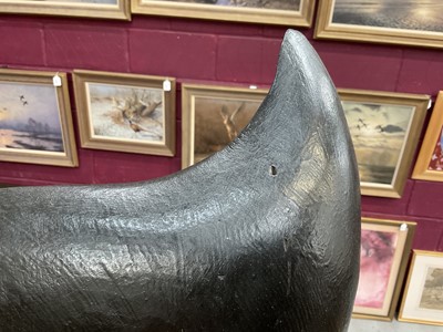 Lot 1032 - *Guy Taplin (b. 1939) Whale Fluke, painted wood, signed and titled, 83cm high
