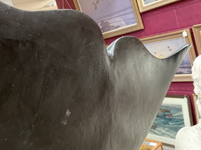 Lot 1032 - *Guy Taplin (b. 1939) Whale Fluke, painted wood, signed and titled, 83cm high