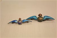 Lot 727 - Two good quality Silverer and enamel R.A.F....