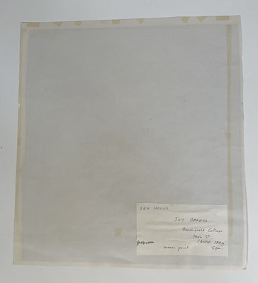Lot 185 - Joy Barnes (1912-?) signed silkscreen print - "Sea Holly", initialled in pencil, artists label verso, 45cm x 40.5cm, unframed