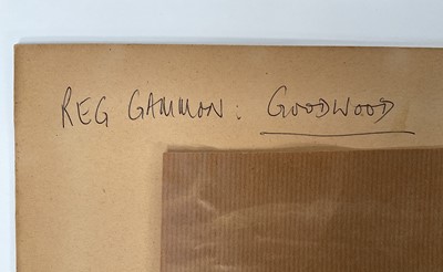 Lot 174 - Reg Gammon (1894-1997) watercolour on oatmeal paper - Goodwood landscape, inscribed verso, 27cm x 37cm, mounted