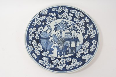 Lot 24 - Chinese blue and white charger