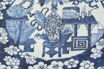 Lot 24 - Chinese blue and white charger