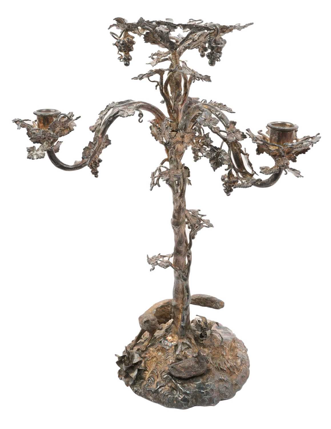 Lot 287 - Victorian silver plated candelabra