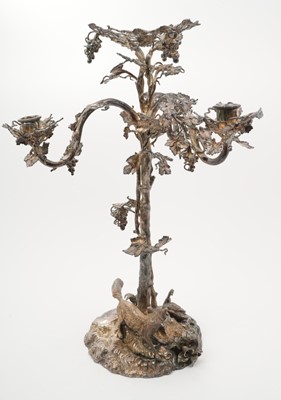 Lot 287 - Victorian silver plated candelabra