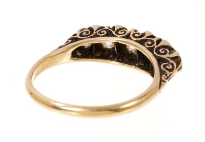 Lot 486 - Late Victorian diamond five stone ring