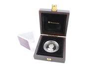 Lot 140 - Gibraltar - Westminster Platinum Proof £5...